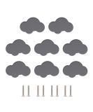 Videelly 8-Piece Soft Rubber Cartoon Cloud Cabinet & Drawer Handles | Silicone Door Knobs for Children's Rooms | Gray Furniture Accents - Buy Online on GoSupps.com