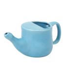 Spill-Proof Ceramic Neti Pot + 5 Neti Salt Sachets | Sky Blue | 250 ML - Buy Online on GoSupps.com