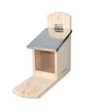 Navaris Squirrel Feeder - Durable Pine Wood House for Outdoors - Metal Roof Feeding Station for Garden Backyard Squirrels - Buy Online on GoSupps.com