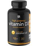 IJK Vitamin D3 5000IU 125mcg Coconut Oil Softgels - 360ct - Buy Online on GoSupps.com