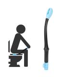 Toilet Wiper Aid | Long Handle Self-Wipe Tool for Comfort | Ideal for Seniors & Pregnant | Easy Wipe Solution (1 Pack Blue) - Buy Online on GoSupps.com