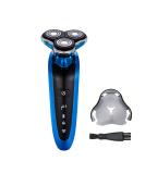 Roziapro Electric Razor for Men - Cordless Rechargeable Wet & Dry Shaving IPX6 Waterproof 3D Floating Head - Ideal Gift in Blue - Buy Online on GoSupps.com