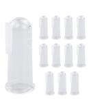 SZCXDKJ 12 Pieces Pet Finger Toothbrush Soft Silicone Pet Finger Toothbrush Food Safety Tooth Cleaner Dog Cat Dental Brushes Kit for Dogs Cats Pets Dental Care(Transparent Color) - Buy Online on GoSupps.com