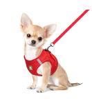 Femax Adjustable Soft Mesh Dog Harness with Leash - No Pull Reflective Vest for Small & Medium Dogs Cats - Breakable Chest Harness for Chihuahuas XL (Chest 47-55cm) - Red - Buy Online on GoSupps.com