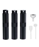 Darbermu 8ML Refillable Travel Perfume Atomiser Spray Bottle - Portable Mini Aftershave Atomiser for Vacation - Black - Buy Online on GoSupps.com