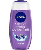 Nivea Shower Gel Powerfruit Fresh Acai Berries 250 ml - Italian Import Refreshing Formula for All Skin Types - Shop Internationally - Buy Online on GoSupps.com