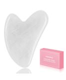 Natural Jade Gua Sha Heart Tool | 100% Natural Stone Massage for Face Eyes & Neck | Skin Care & Relaxation - Buy Online on GoSupps.com