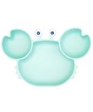 Silicone Suction Plate for Toddlers - Non-Slip Baby Bowl Dish - BPA Free - Microwave & Dishwasher Safe - Crab-cyan - Buy Online on GoSupps.com