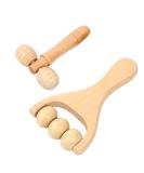 Premium Rapidbok Wooden Massage Roller Set - 2pcs Face & Body Roller for Muscle Relaxation & Gua Sha Massage - Buy Online on GoSupps.com