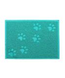 OPUL Square PVC Placemat Waterproof Dog Cat Food Mat Non Slip Dog Puppy Pet Cat Dish Bowl Food Water Mat Wipe Clean FDA Grade (Blue) - Buy Online on GoSupps.com
