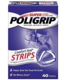 Super Poligrip Denture Adhesive Comfort Seal Strips - 40 ct (Pack of 3) - Buy Online on GoSupps.com