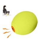 Laroo Dog Toys - Durable Natural Rubber Squeaker Dog Balls for Small & Large Dogs | 6.5cm x 8cm Green Football - Buy Online on GoSupps.com