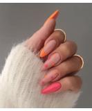 Sethexy Valentine's Day Mandel False Nails - 24 Piece Pink Heart Acrylic Press-On Nails for Women & Girls - Buy Online on GoSupps.com