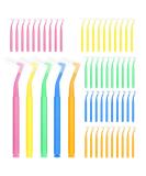50 Colored Interdental Brushes - 5 Sizes (0.66-1.55mm) | Soft Mini Dental Brushes for Braces - International Shipping - Buy Online on GoSupps.com