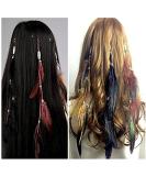 Generse Feather Hair Clips Boho Hippie Feather Hair Extensions Indian Headdress for Women and Girls (3 Pieces) - Buy Online on GoSupps.com