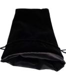 Black Velvet Dice Bag with Black Satin Liner - 6x8 | Premium Dice Storage Solution - Buy Online on GoSupps.com
