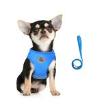 Femax Dog Harness & Linen Set | Soft Mesh Padded Dishes for Puppies & Cats | Adjustable Reflective Breathable Vest for Walking & Training (35-40 cm Breast) - Azure - Buy Online on GoSupps.com
