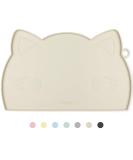 Coomazu bowl mat for cats and dogs waterproof mat for cat bowl silicone pet feeding mat with edge (45 x 26 cm beige) - Buy Online on GoSupps.com