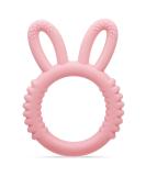 MISSLILI Silicone Baby Teether Toy | BPA Free | Ring Shape Rabbit Ear Design (Pink) | Soothe Baby's Sore Gums | For 3-12 Months Infants - Buy Online on GoSupps.com