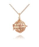 Buy CoolJewelry Aromatherapy Essential Oil Diffuser Necklace - Golden Butterfly Locket Pendant with 6 Lava Stones for Women & Girls - International Shipping Available - Buy Online on GoSupps.com