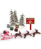 CakeSupplyShop Mini Santa Sleigh and Reindeer Miniature Christmas Holiday Trees & Presents Cake Decoration Topper Toys - Buy Online on GoSupps.com