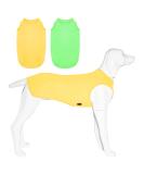 Kickred 2 Pack Summer Dog Shirts - Fast Drying Breathable Pet Vests for Large & Medium Dogs - Stretchy Tank Tops in Grass Green & Lemon Yellow - Buy Online on GoSupps.com