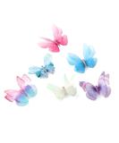 Liasun 6Pcs 3D Colorful Organza Butterfly Hair Clips - Chiffon Fairy Wings Barrettes - Buy Online on GoSupps.com