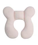 Blublu Park Baby Head Support Pillow for Newborn Infant - Soft Cotton Travel Pillow for Car Seats and Strollers - Baby Pink - Buy Online on GoSupps.com