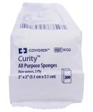 Buy Covidien 9132 Curity All Purpose Sponges Non-Woven 3-Ply 2"x2" Pack of 200 for International Shipping - Buy Online on GoSupps.com