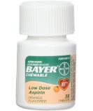 Bayer Chewable Aspirin Orange 81mg - 36 Tablets (Pack of 4) - Fast Shipping Worldwide - Buy Online on GoSupps.com