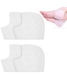 Friusate Silicone Heel Cushion Pads for Pain Relief - 4 Pack Gel Protectors for Dry Cracked Heels (White) - Buy Online on GoSupps.com