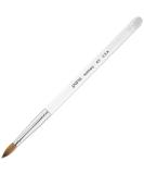 Size 8 PANA USA Pure Kolinsky Hair Acrylic Nail Brush - Oval Crimped Clear Handle - Buy Online on GoSupps.com