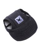 Shop XL Dark Gray Dog Baseball Cap - Sun Protection Pet Hat with Ear Holes & Adjustable Straps | Ideal for Outdoor Sports - Buy Online on GoSupps.com