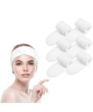 Bangshou 6stk cosmetics hair band with Velcro fastener spa cosmetics headband frote lake hair protection band for showers make -up and cosmetics (white) - Buy Online on GoSupps.com
