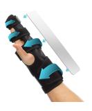 Trigger Finger Splint Brace for Men & Women - One Size Graphite Support for Pain Relief Immobilization & Tendonitis - Left Hand Two/Three Finger Knuckle Brace - Buy Online on GoSupps.com