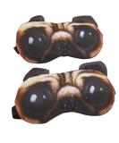 Cute Animal 3D Sleep Eye Mask | Soft Plush Blindfold for Men & Women | Cat Dog Eye Cover for Travel & Napping (2 Pack - Buy Online on GoSupps.com