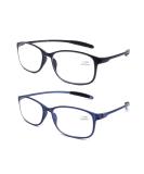 DOOViC Blue Light Filter Computer Reading Glasses for Unisex TR259-C (9 Colors) Blue+black 2.5 x - Buy Online on GoSupps.com