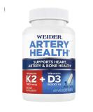 Artery Health Supplement with Vitamin K2 (180mcg) & D3 (5000iu) - 60 Veggie Capsules for Heart, Immune, and Bone Support - Buy Online on GoSupps.com