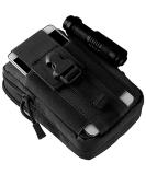 Tactical Molle Pouch Bag - EDC Utility Waist Pack for Camping Hiking - Cell Phone Holder - Black - Buy Online on GoSupps.com