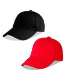 LANGZHEN 100% Cotton Kids Baseball Cap Hat - Adjustable Sun Hat for Boys & Girls 1-2 Years - Black+Red - Buy Online on GoSupps.com