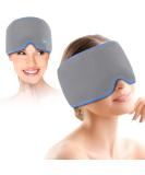 NEWGO Migraine Relief Head Ice Wrap - Reusable Hot Cold Therapy Headache Hat for Chronic Migraine, Tension Headache, Chemotherapy - Grey - Buy Online on GoSupps.com