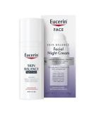 Eucerin Skin Balance Night Cream 1.7 Oz - Sensitive Skin Face Moisturizer with Tri-Balance Complex - Buy Online on GoSupps.com