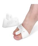 ALINZO Gel Toe Separator - Silicone Bunion Corrector for Women | Toe Straightener & Foot Stretcher | Big Toe Spacers & Spreaders | Bunion Corrector for Yoga (White) - Buy Online on GoSupps.com