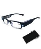 LED Lighted Reading Glasses with Magnifying Lens for Nighttime Reading - Buy Online on GoSupps.com