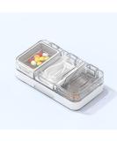 3-in-1 Pill Cutter & Splitter - Stainless Steel Blade Grinder Function Easy Clean Brush - Perfect for Small & Large Pills (White - Buy Online on GoSupps.com