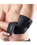 HIDROLIGHT Adjustable Elbow Pads | Elbow Brace for Tendonitis & Tennis Elbow | Compression Sleeve for Men & Women | One Size Fits All - Black - Buy Online on GoSupps.com