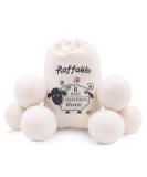 Raffaelo Wool Dryer Balls XL - Set of 6PCS White | Premium Reusable Natural Fabric Softener & Pet Hair Remover - Buy Online on GoSupps.com