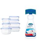 Amazon Basics Airtight Glass Food Storage Container Set with BPA-Free & Locking Plastic Lids & Dr. Beckmann Carpet Stain Remover | Removes New and Dried-in Stains | Includes Applicator Brush 7 + Carpet Stain Remover 650ml - Buy Online on GoSupps.com