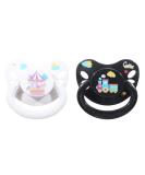 Landofgenie Printed Pacifier - Adult Size Large Shield 2 Pack (Black & White) | International Shipping Available - Buy Online on GoSupps.com
