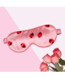 THXSILK 100% 19 Momme Mulberry Silk Sleep Mask - Super Smooth Cooling Eye Mask in Strawberry-Pink - Buy Online on GoSupps.com